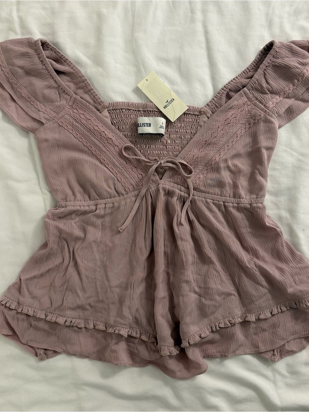 Hollister Dusty Mauve Babydoll top